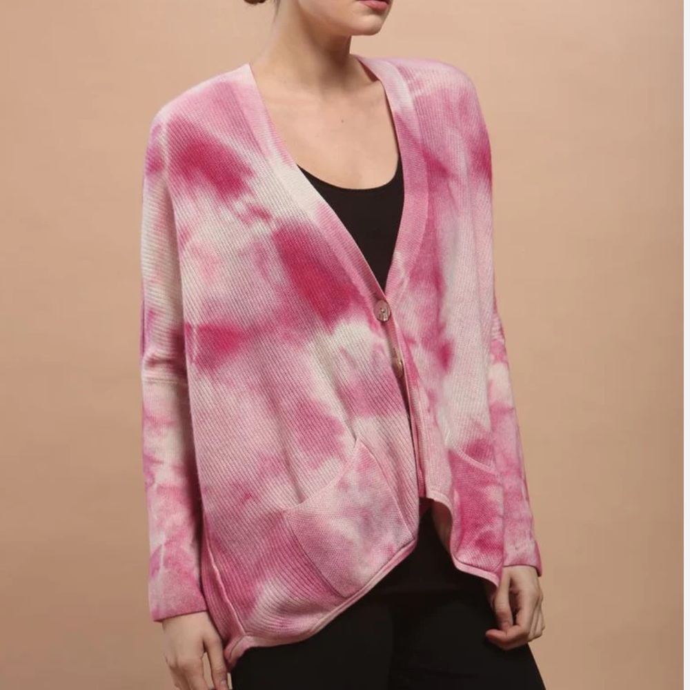 Zoe Couture Hand Dye Oversized Cardigan in Mongolia Cashmere, Medium - Picture 3 of 10